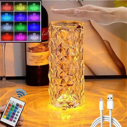 3/16 Colors LED Crystal Table Lamp